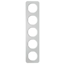 Рамка 5Х алюміній/пол.білизна, R.1 10152174