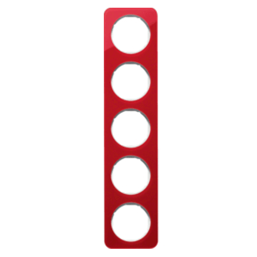Рамка 5Х червоний прозорий/пол.білизна, акрил, R.1 10152349