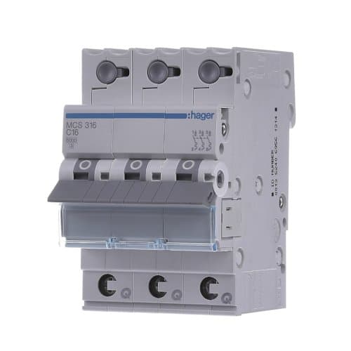 Автоматический выключатель 3P, In=40A, «C», 6kA, 3м., QC MCS340