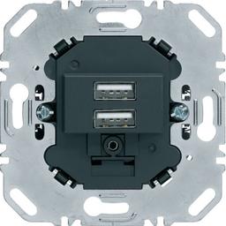 USB-розетка подвійна, 230В, антрацит Berker 260205