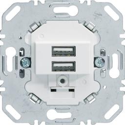 USB-розетка подвійна, 230В, полярна білизна Berker 260209