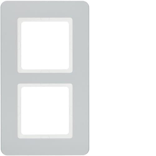 Рамка 2Х пластикова алюміній, Q.7 Berker 10126184