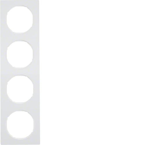 Рамка 4Х пластик/пол.білизна, R.3