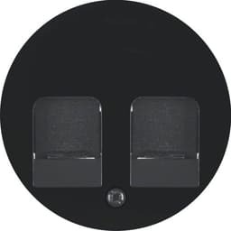 Накладка для суппортів під два модулі RJ12/RJ45, чорна, R.1/R.3