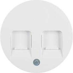 Накладка для суппортів під два модулі RJ12/RJ45, пол.білизна, R.1/R.3