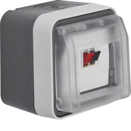 Розетка для гучномовця одинарна, IP55, сіра, W.1 Berker 11963505
