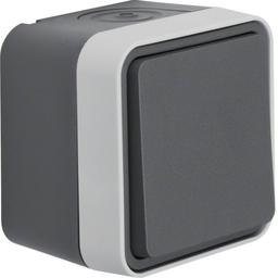 Перемикач IP55, сірий, 10АX/250В W.1 Berker 30763505
