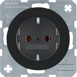 Розетка з з/к, гвинтові клеми, 16А/250В, чорна, R.x Berker 41432045