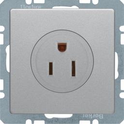 Розетка USA/CANADA NEMA 5-15 R, 15А/125В, алюміній, Q.x Berker 41666084