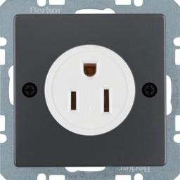 Розетка USA/CANADA NEMA 5-15 R, 15А/125В, антрацит, Q.x Berker 41666086