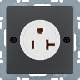 Розетка USA/CANADA NEMA 5-20 R, 20А/125В, антрацит, Q.x Berker 41686086
