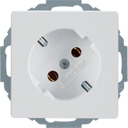 Розетка з з/к з нахилом на 45град., 16А/250В, пол.білизна, Q.х