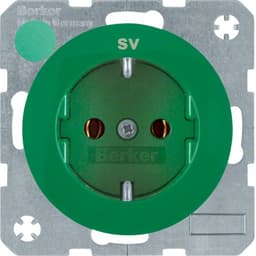 Розетка з з/к червона з надписом SV, 16А/250В, R.1/R.3