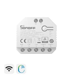 Розумне двоканальне Wi-Fi реле Sonoff DUAL R3 з вимірюванням енергії, 2×10 А