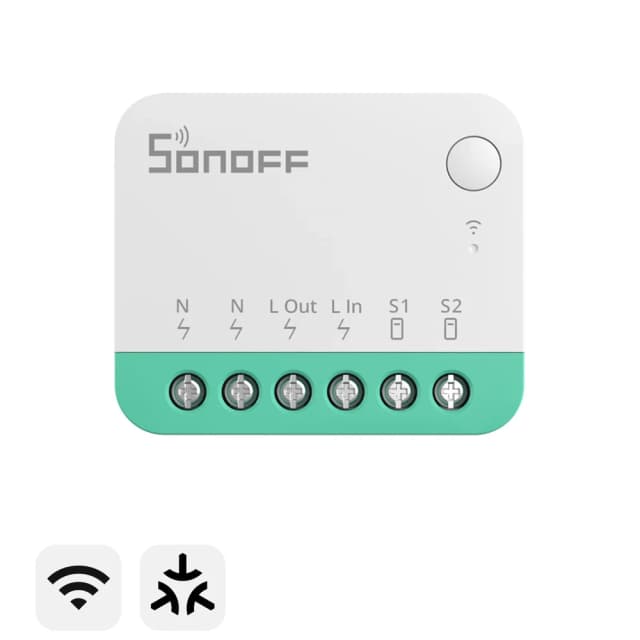 Розумне Wi-Fi реле Sonoff MINI R4M з Matter, 10 А, Apple Home / Google / Alexa