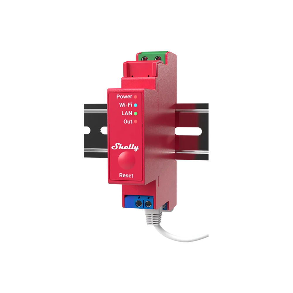 Розумне реле на DIN-рейку Shelly Pro 1PM, 16 А, Wi-Fi / LAN, з лічильником енергії