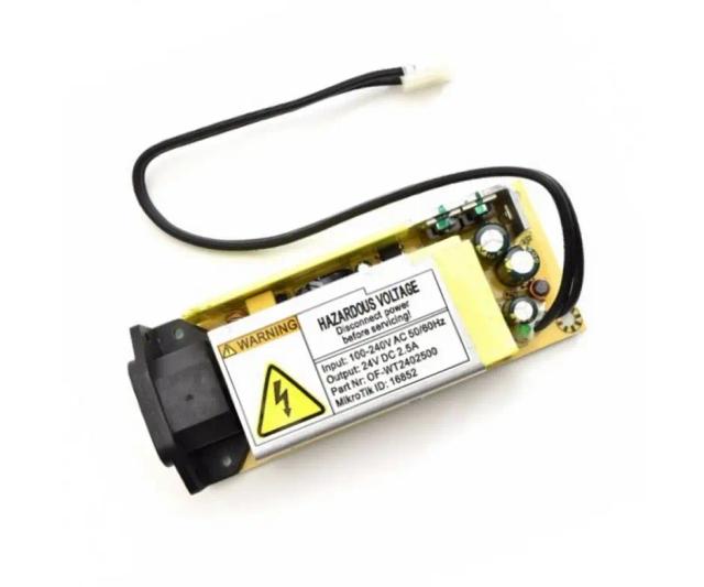 Блок живлення MikroTik 24v 2.5A для CCR1009-7G-1C-1S+ та CRS317-1G-16S+RM (24V2APOW)