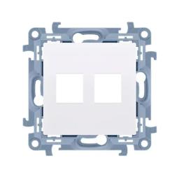 Адаптер інформаційний SIMON10 2xRJ45 Keystone, білий (CKP2.01/11)