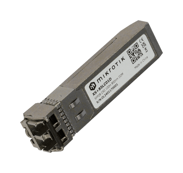 Оптичний модуль SFP Mikrotik SFP/SFP+/SFP28 1/10/25G MM 100m 850nm Dual LC (XS+85LC01D)