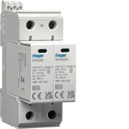 Розрядник (ПЗІП) T1+T2 2P 25kA 1,2kV TN-S TT +дод.контакт SPA911 Hager