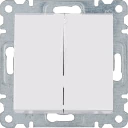 Вимикач кнопковий 2-кл. для серії Lumina Hager WL0140 білий глянець