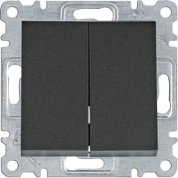 Вимикач кнопковий 2-кл. для серії Lumina Hager WL0143 чорний