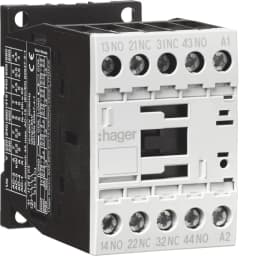 Контактор корпусний 4P, 2НВ + 2НЗ, 24В-DC, 4А AC-15, Hager EVR00422E