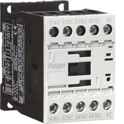 Контактор корпусний 4P, 3НВ + 1НЗ, 24В-DC, 4А AC-15, Hager EVR00431E