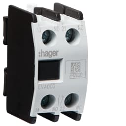 Додатковий контакт 1НВ+1НЗ для EV040…EV170, EVN063…EVN200, Hager EVA003