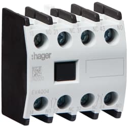 Додатковий контакт 2НВ+2НЗ для EV040…EV170, EVN063…EVN200, Hager EVA004