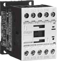 Контактор корпусний 3P + 1НЗ, 230В-АС, 15.5А AC-3, Hager EV01501C