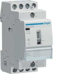 Контактор безшумний з ручним керуванням 25A, 4НО, 230В Hager ERC425S