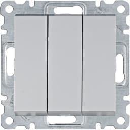 Вимикач 3-кл. для серії Lumina Hager WL0072 срібло