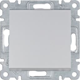 Вимикач кнопковий 1-кл. для серії Lumina Hager WL0112 срібло