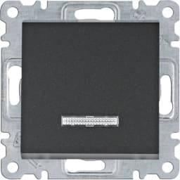 Вимикач з підсв. 1-кл. для серії Lumina Hager WL0213 чорний