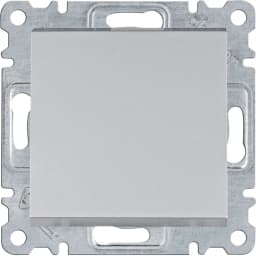 Перемикач 1-кл. для серії Lumina Hager WL0022 срібло