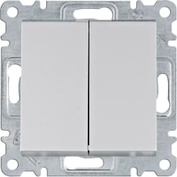 Перемикач 2-кл. для серії Lumina Hager WL0052 срібло