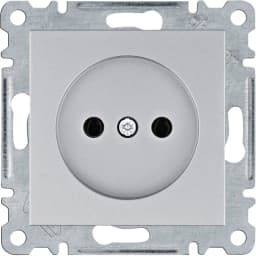 Розетка без з/к Hager Lumina, срібна, 16А/230В , WL1012