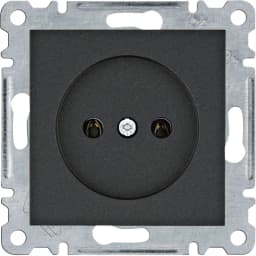 Розетка без з/к Hager Lumina, чорна, 16А/230В , WL1013