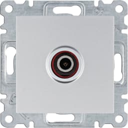 Розетка ТВ Hager Lumina, срібна, WL3212