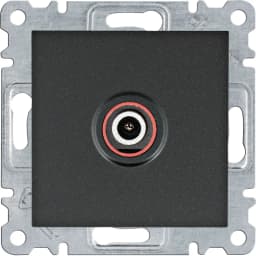 Розетка ТВ Hager Lumina, чорна, WL3213