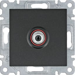 Розетка САТ Hager Lumina, чорна, WL3233