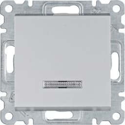 Перемикач 1-кл. для серії Lumina Hager WL0222 срібло