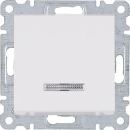 Вимикач кнопковий з підсв. 1-кл. для серії Lumina Hager WL0610 білий глянець