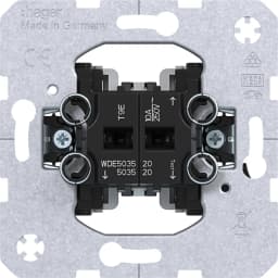 Механізм 2-кл. кнопки для керування жалюзі 10AX/250V, автомат. клеми Hager WDE503520