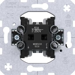 Механізм кнопки 1-кл. 1НВ-контакт 10A/250V, автомат. клеми Hager WDE5031