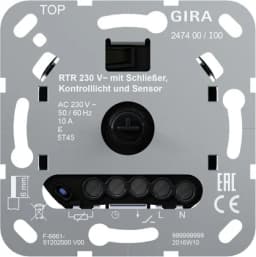 Механізм терморегулятора -5..+45°C 1NO 10A/230V (вставка) GIRA 247400 з виносним датчиком та вимк.