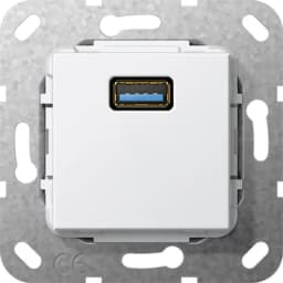 USB 30 A перехідник Gira 568203, білий глянцевий