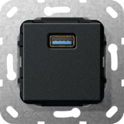 USB 30 A перехідник Gira 568210, чорний матовий