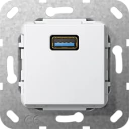 USB 30 A розгалужувальний кабель Gira 568303, білий глянцевий